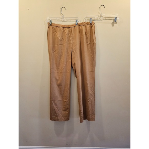 Doncaster Signature Pants - Doncaster Signature Pants Womens 22W Tan Wool Blend Straight Leg NWT W100PT44